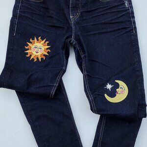 Celestial Dreamscape | Silver® Jeans with Sun, Moon & Stars Embroidery